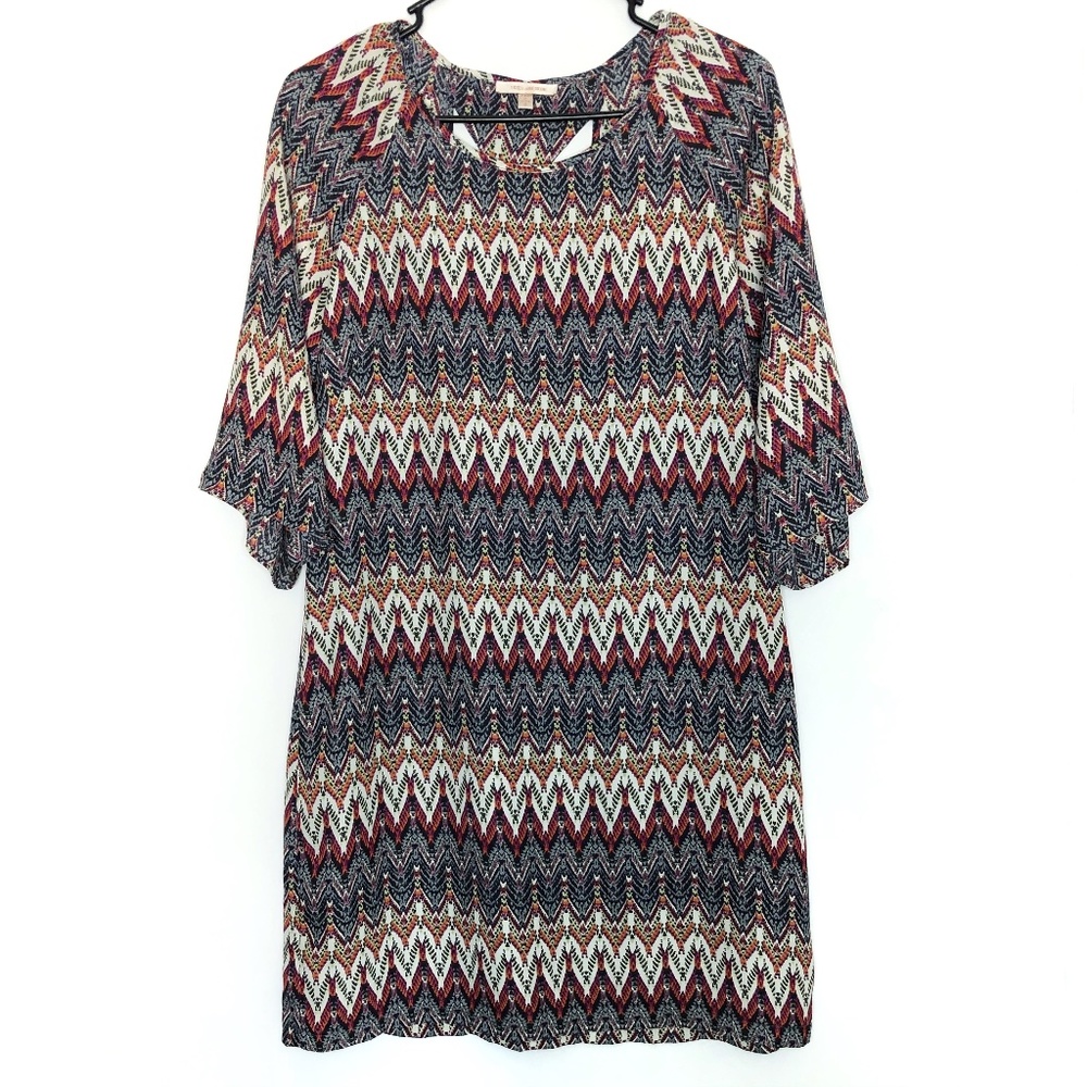 Skies Are Blue Ikat Patterned Dress S